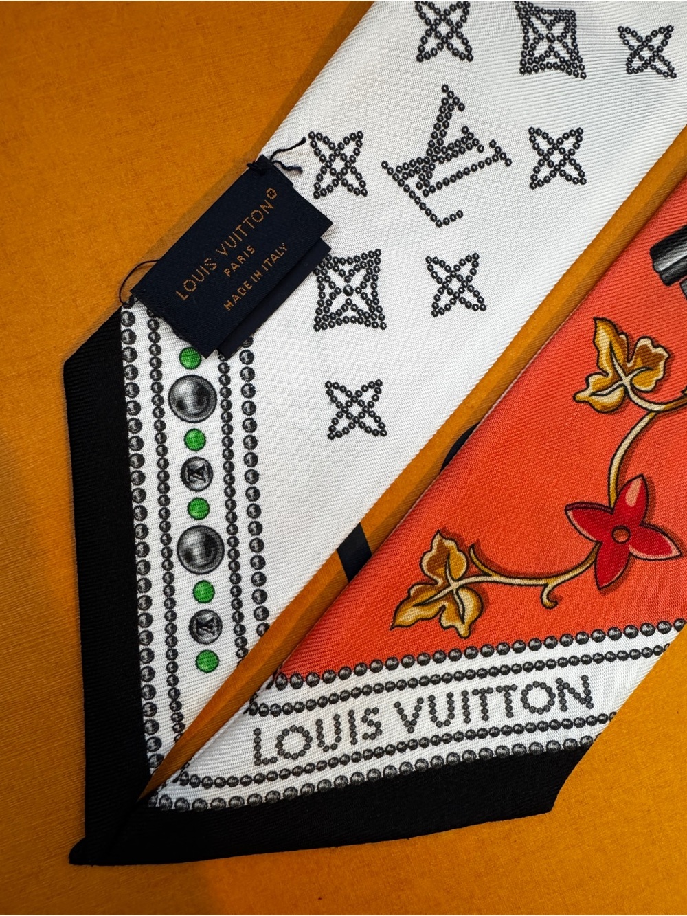 Louis Vuitton Silk Logo Twilly Scarf